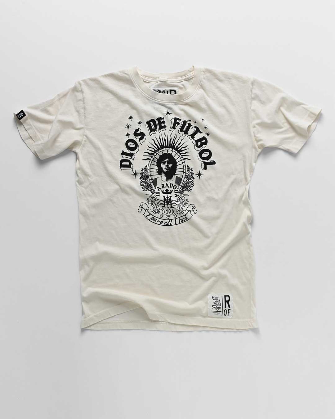 Maradona Dios De Futbol White Tee - Roots of Fight