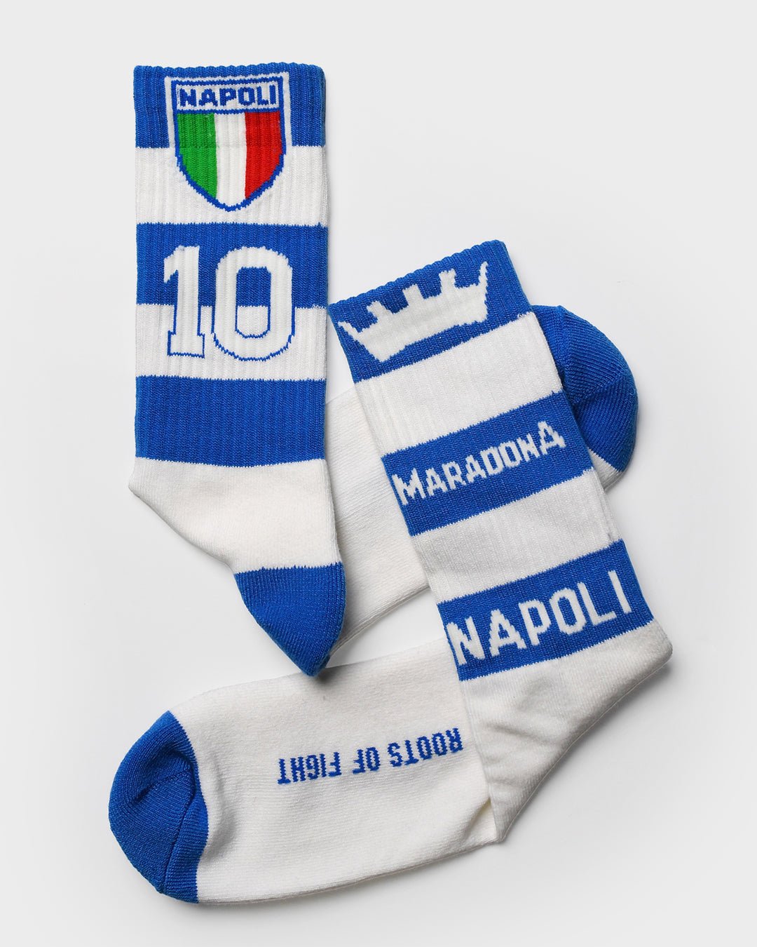 Maradona Napoli 10 Striped Socks - Roots of Fight