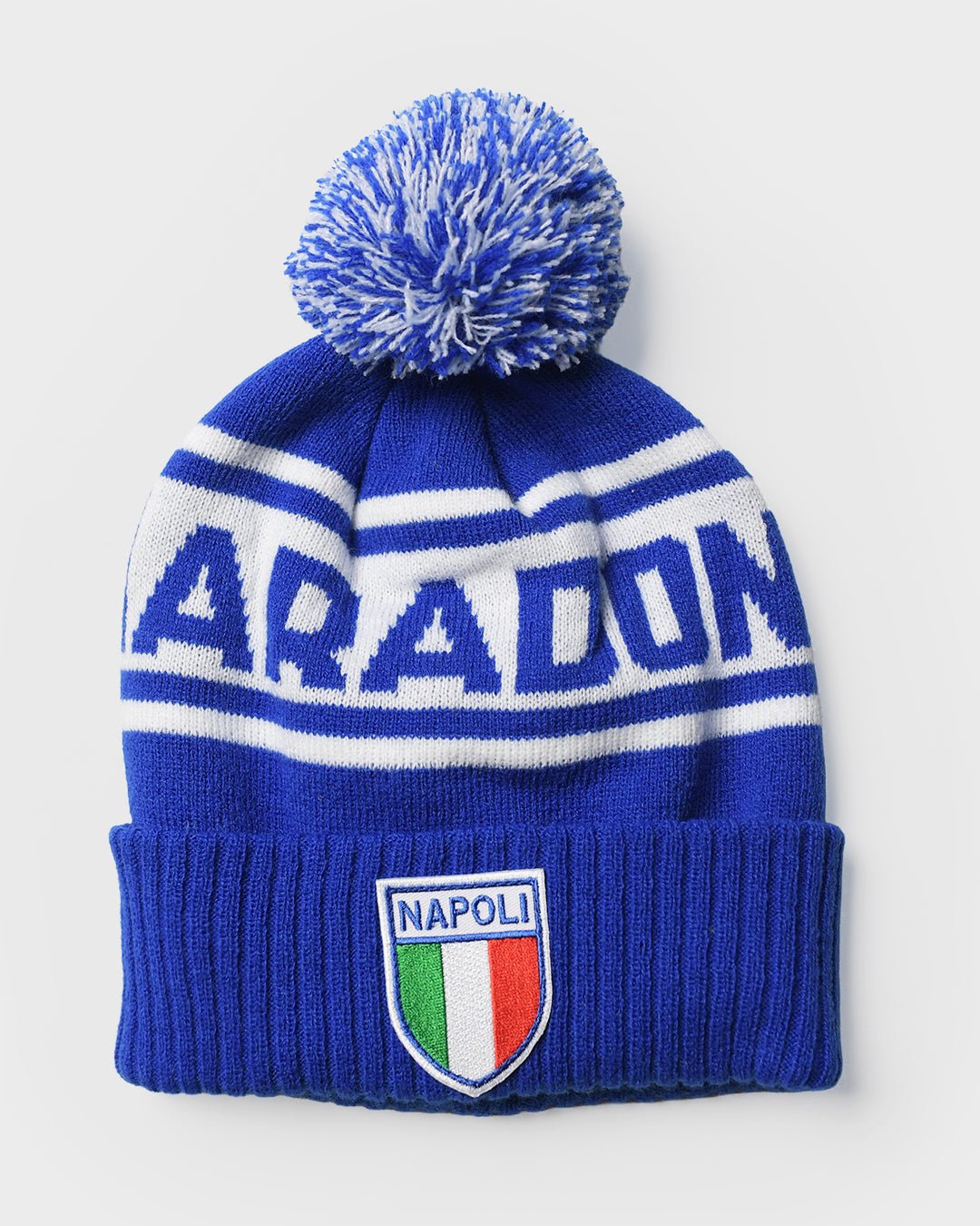 Maradona Napoli Blue Pom Pom Beanie - Roots of Fight