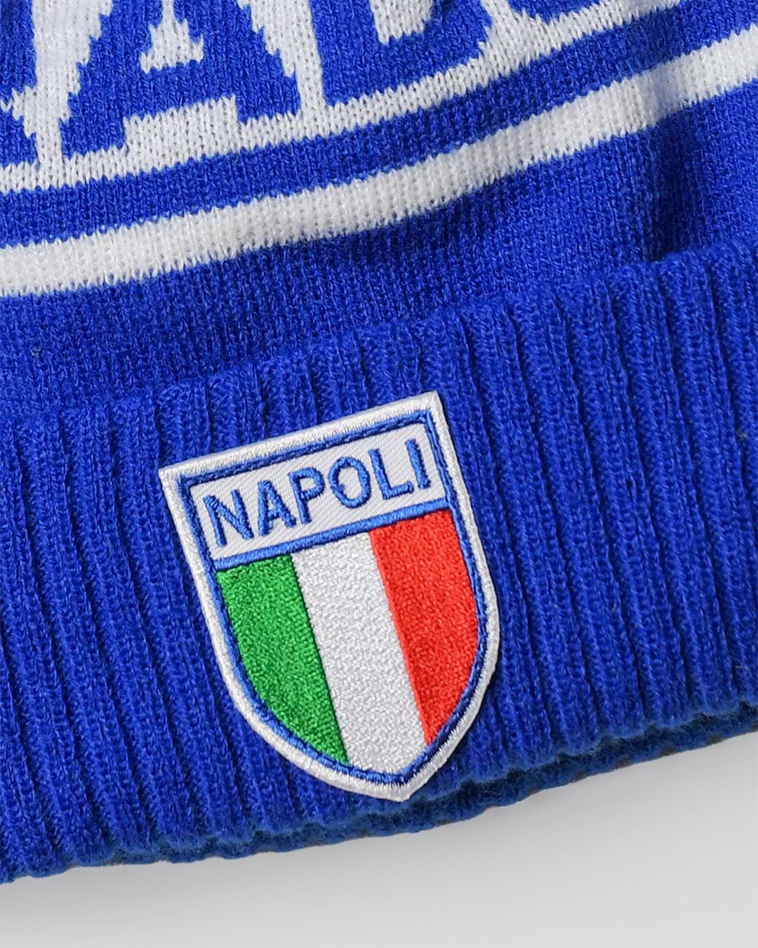 Maradona Napoli Blue Pom Pom Beanie - Roots of Fight