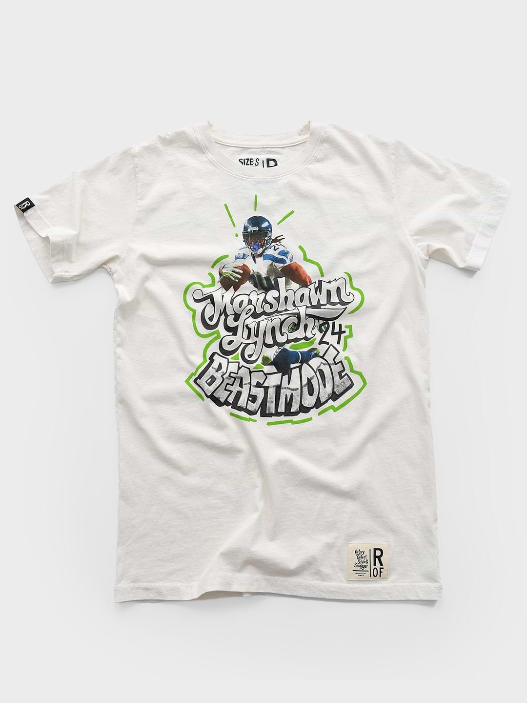 Marshawn Lynch Beastmode White Tee - Roots of Fight