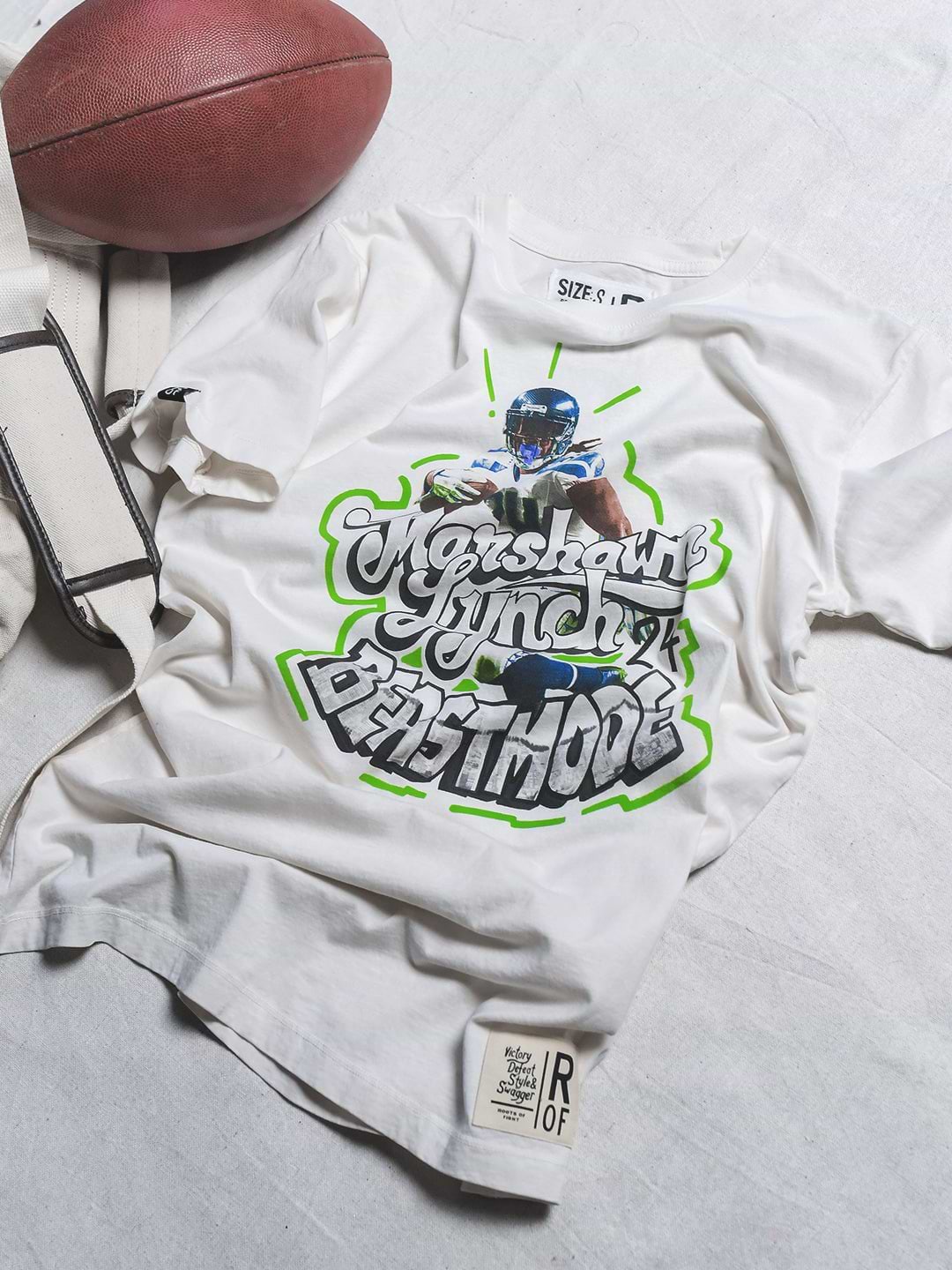 Marshawn Lynch Beastmode White Tee - Roots of Fight