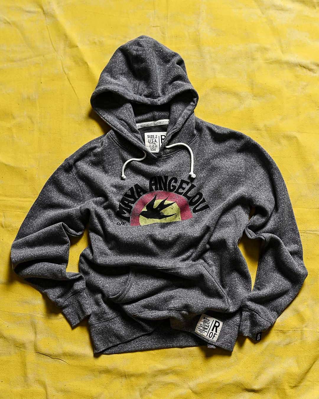 Maya Angelou Caged Bird Sings Grey PO Hoody - Roots of Fight