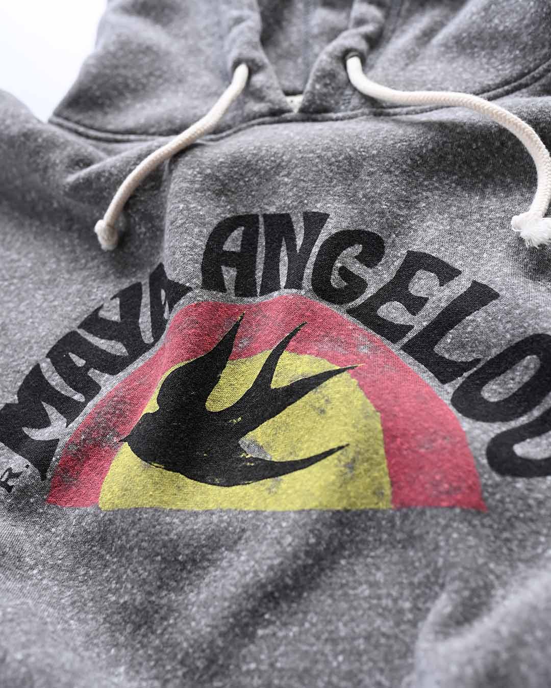 Maya Angelou Caged Bird Sings Grey PO Hoody - Roots of Fight