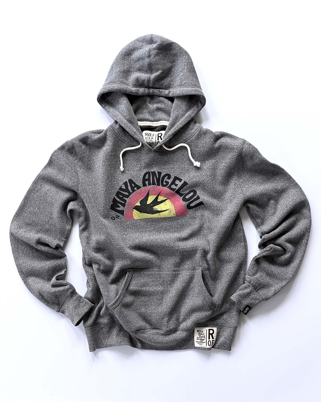 Maya Angelou Caged Bird Sings Grey PO Hoody - Roots of Fight