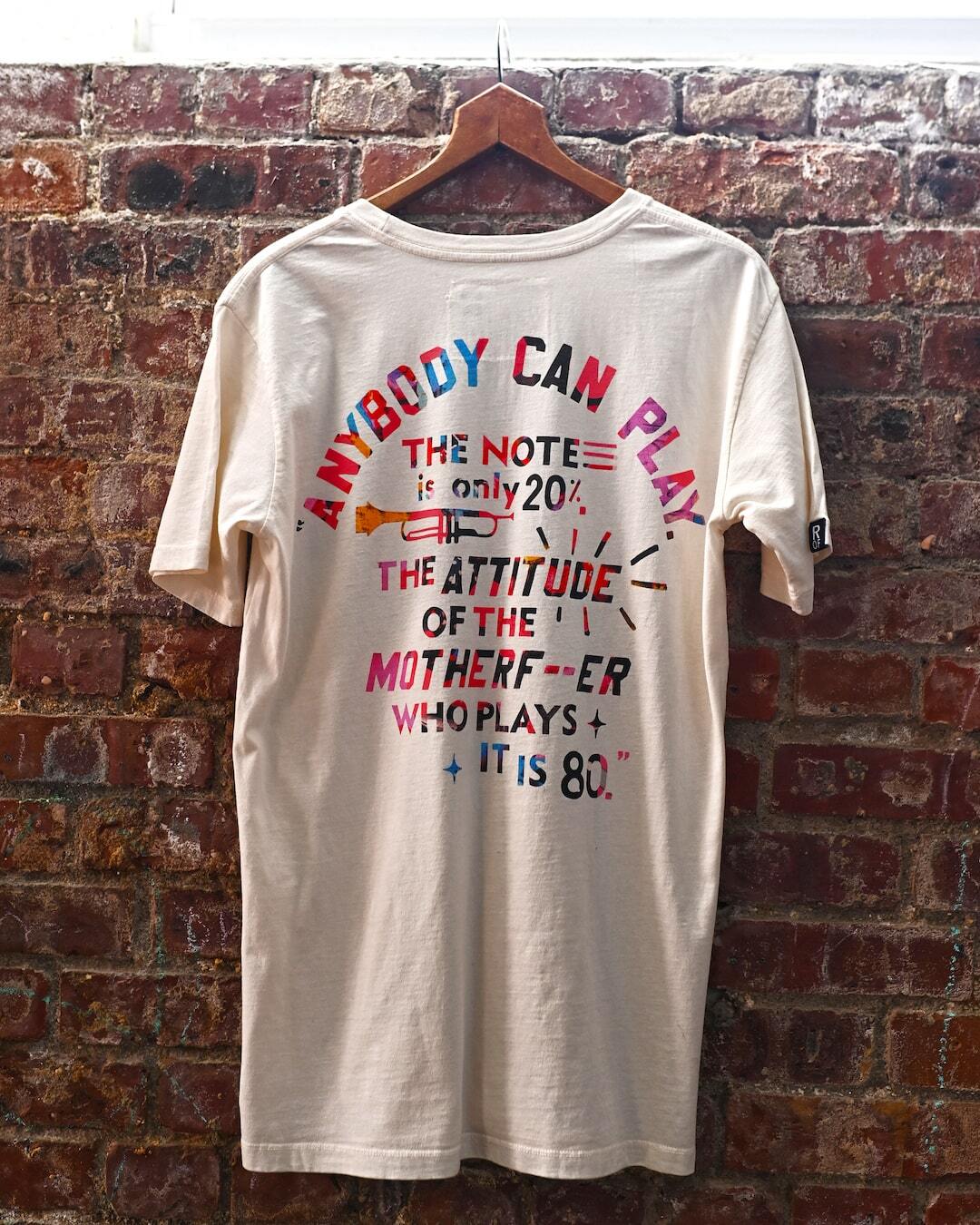 Miles Davis NY Trumpet White Tee - Roots of Fight