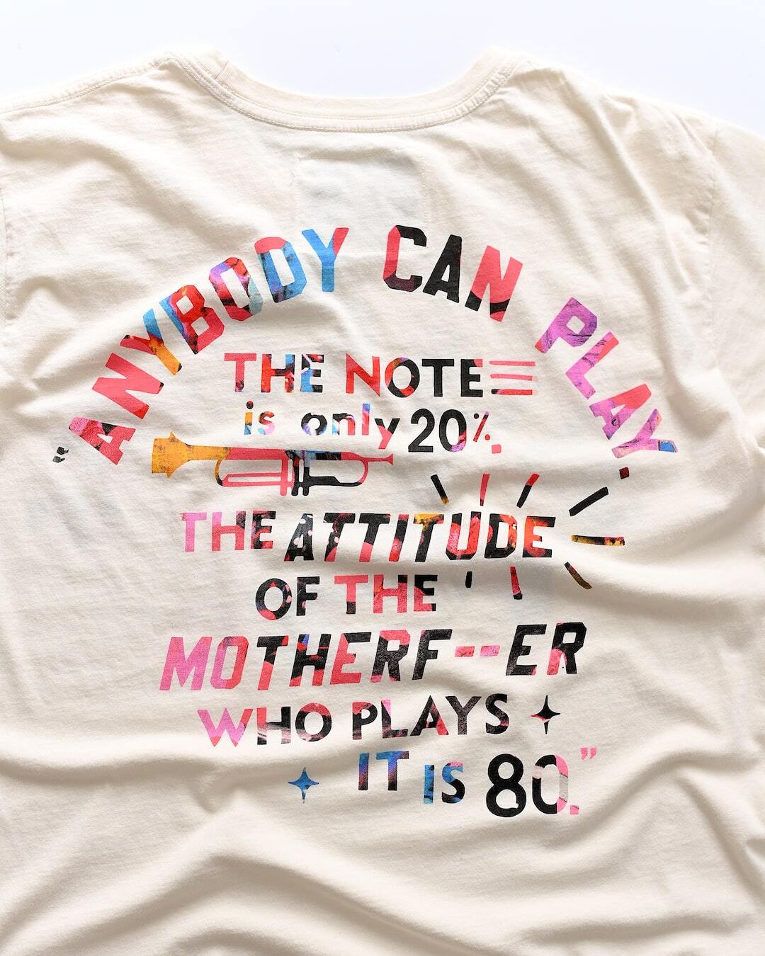 Miles Davis NY Trumpet White Tee - Roots of Fight