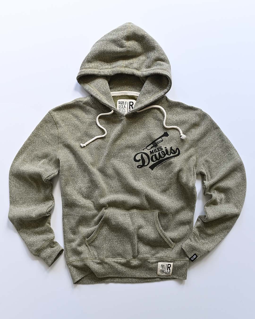 Miles Davis NYC Trumpet Olive PO Hoody - Roots of Fight