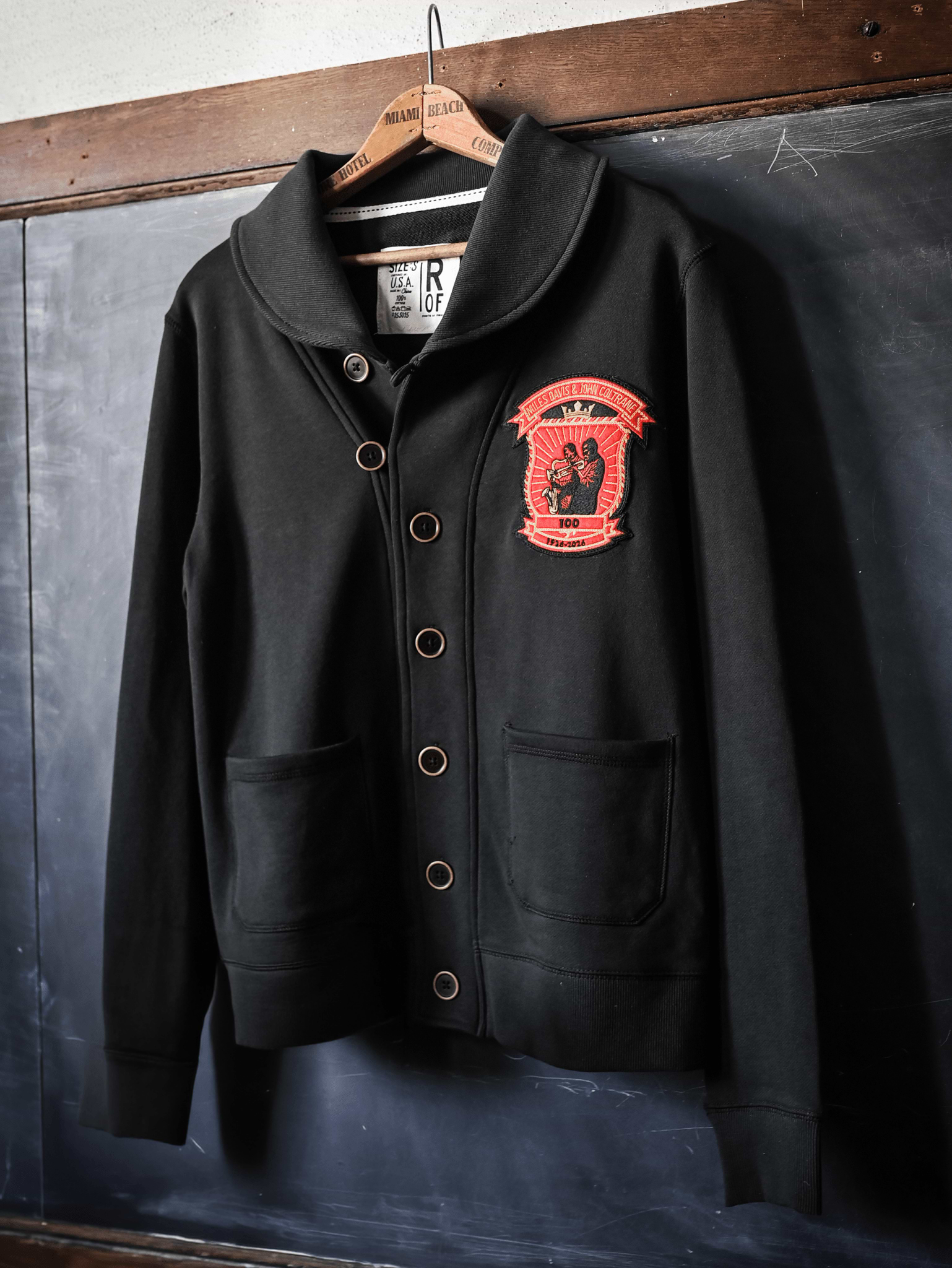 Miles Davis x John Coltrane 100 Years Black Cardigan - Roots of Fight
