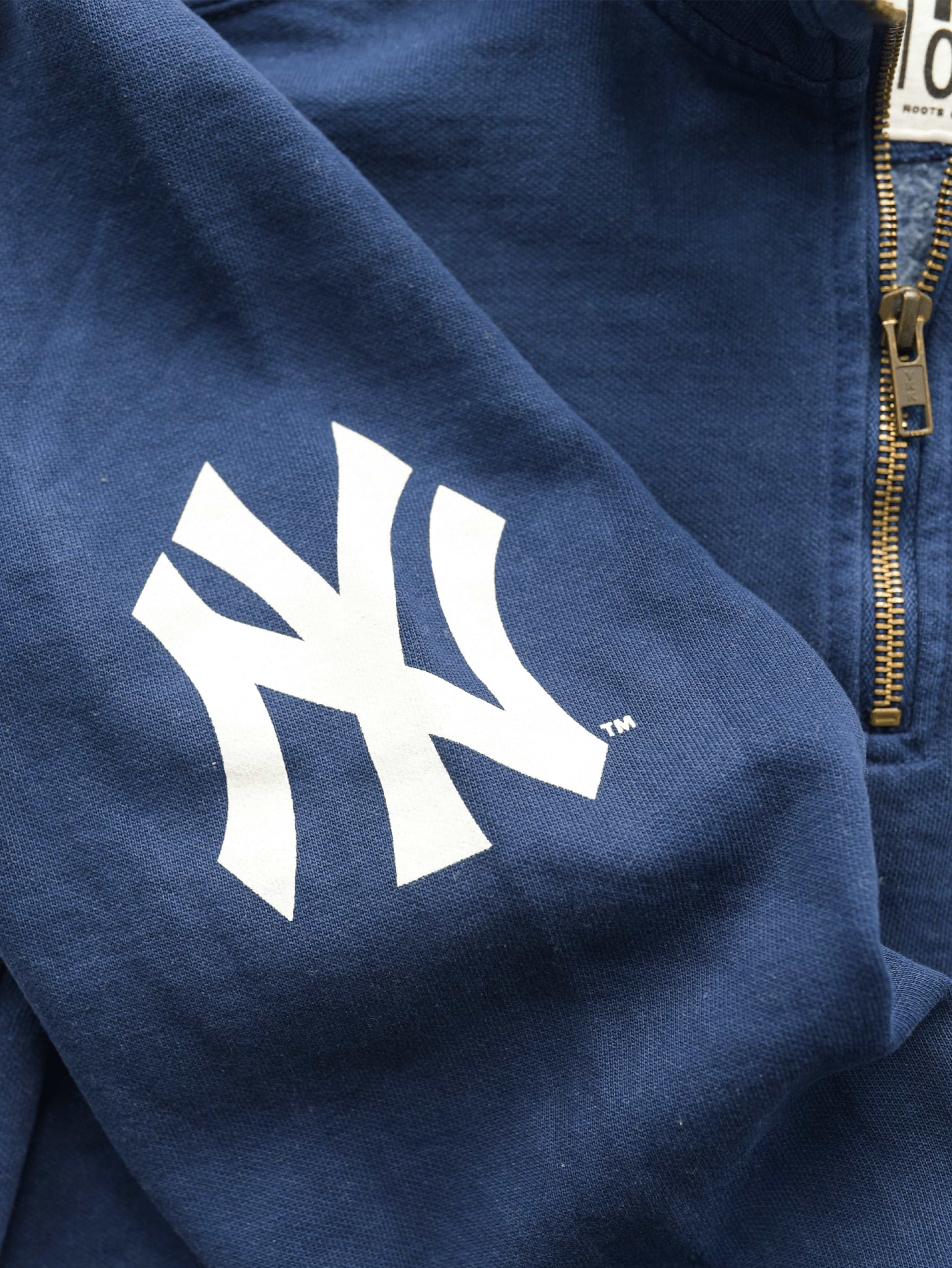 NY Yankees CC Sabathia 52 Navy QZ Sweatshirt - Roots of Fight