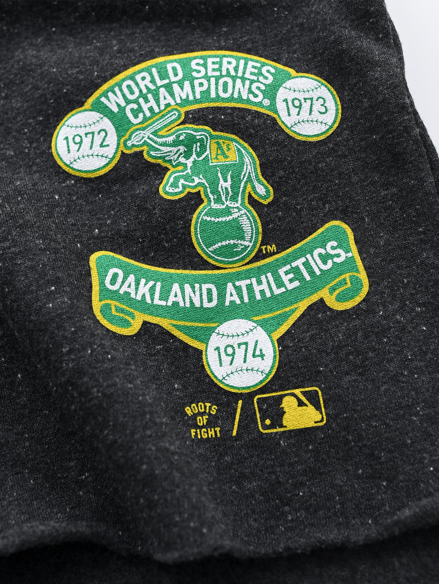 OAK A's Three-Peat Dynasty Black Shorts - Roots of Fight