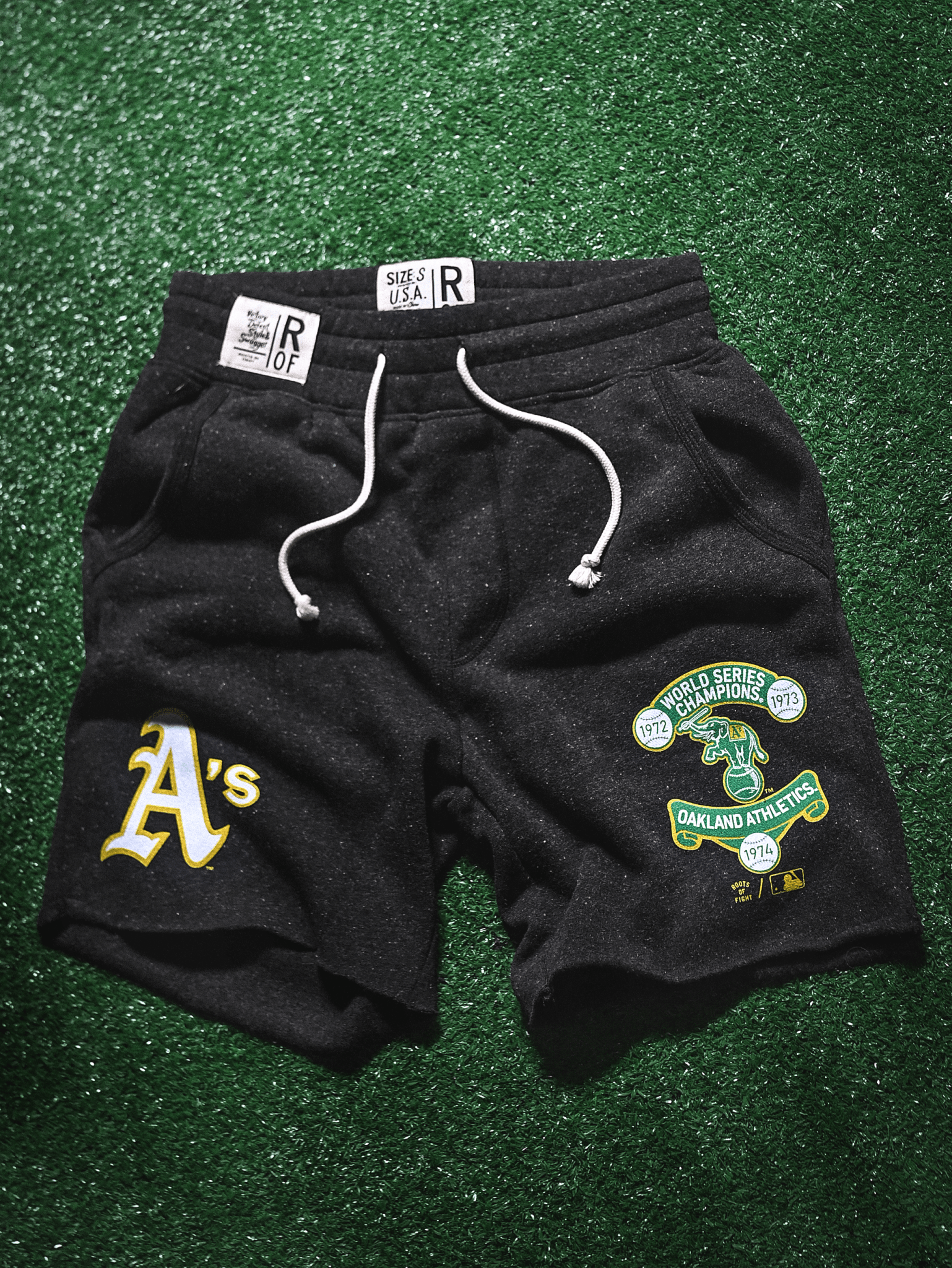 OAK A's Three-Peat Dynasty Black Shorts - Roots of Fight