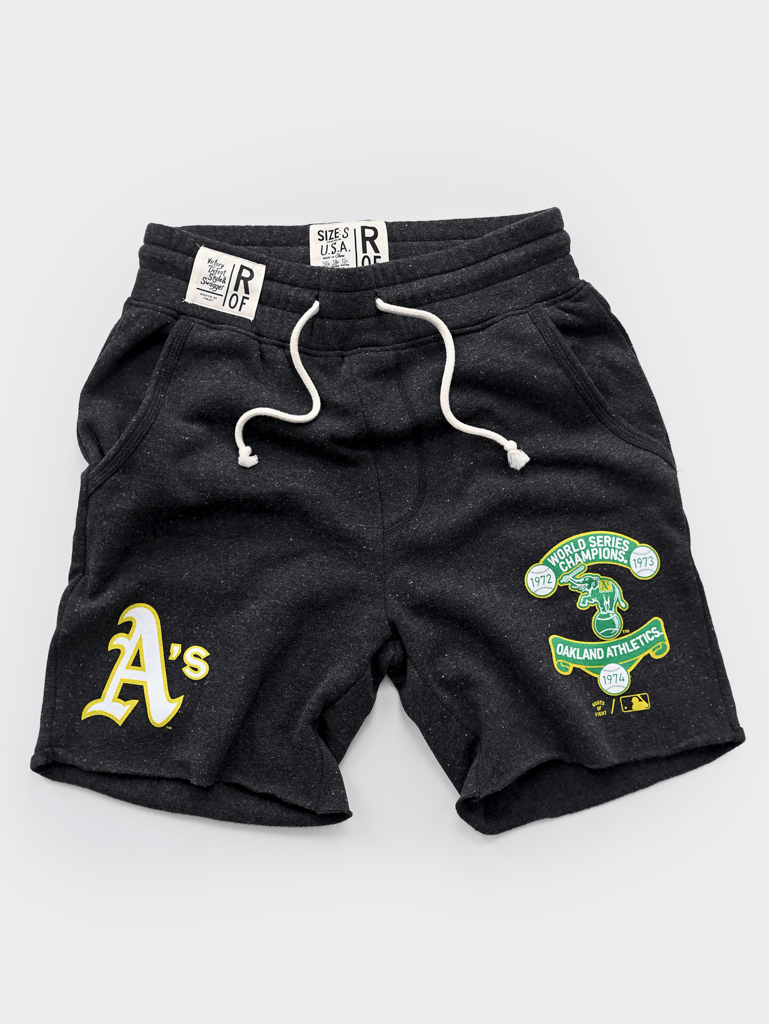 OAK A's Three-Peat Dynasty Black Shorts - Roots of Fight