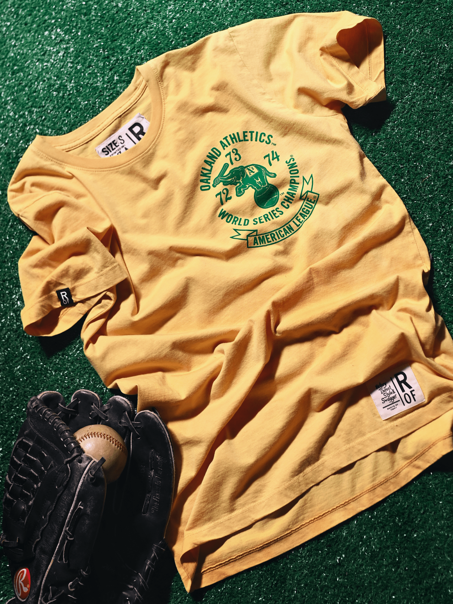 OAK A's Three-Peat Dynasty Gold Tee - Roots of Fight