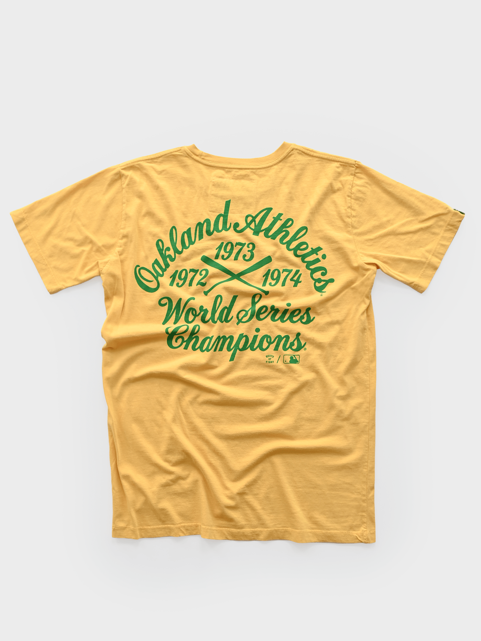 OAK A's Three-Peat Dynasty Gold Tee - Roots of Fight