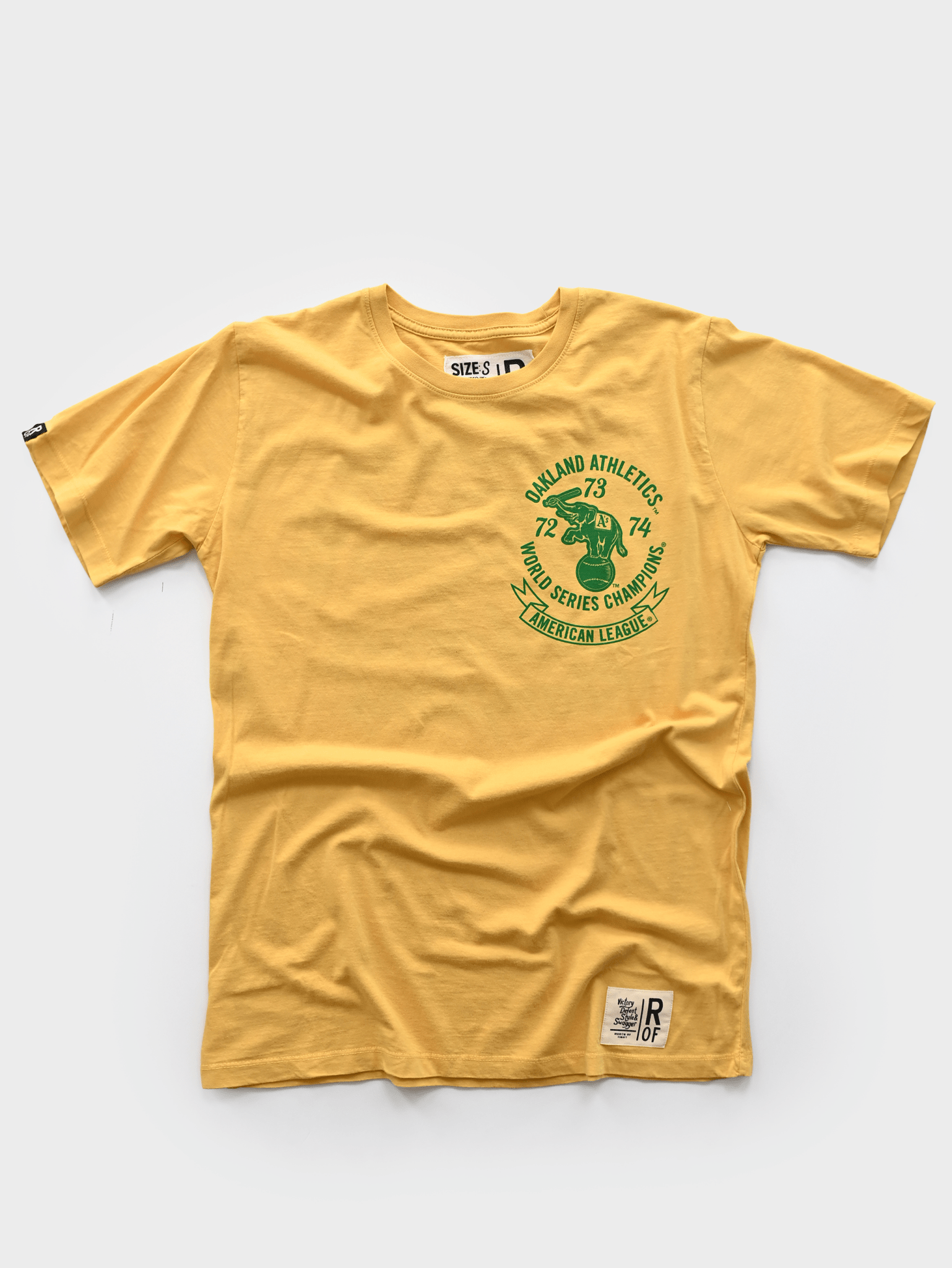 OAK A's Three-Peat Dynasty Gold Tee - Roots of Fight