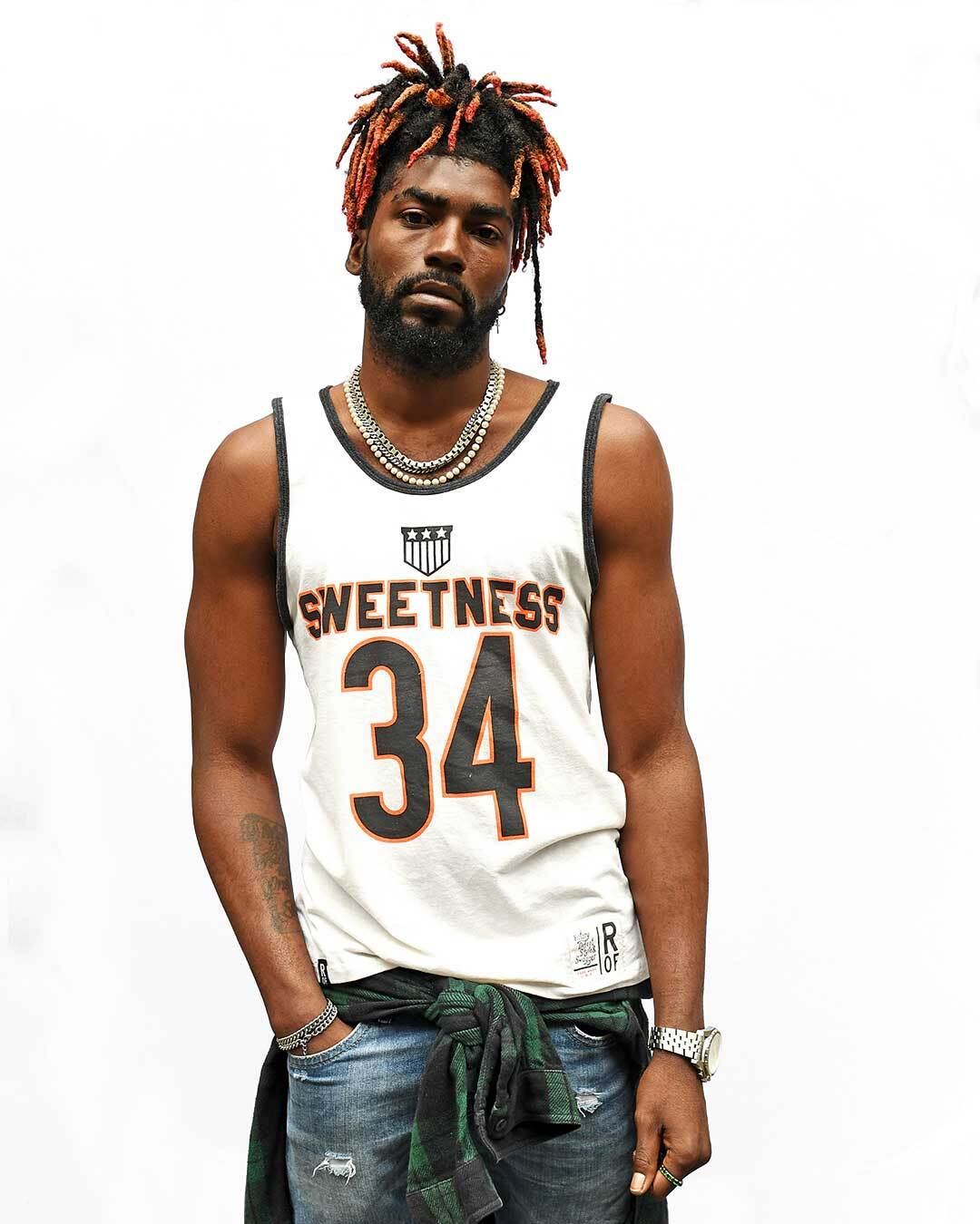 Payton Sweetness #34 Vintage White Tank - Roots of Fight