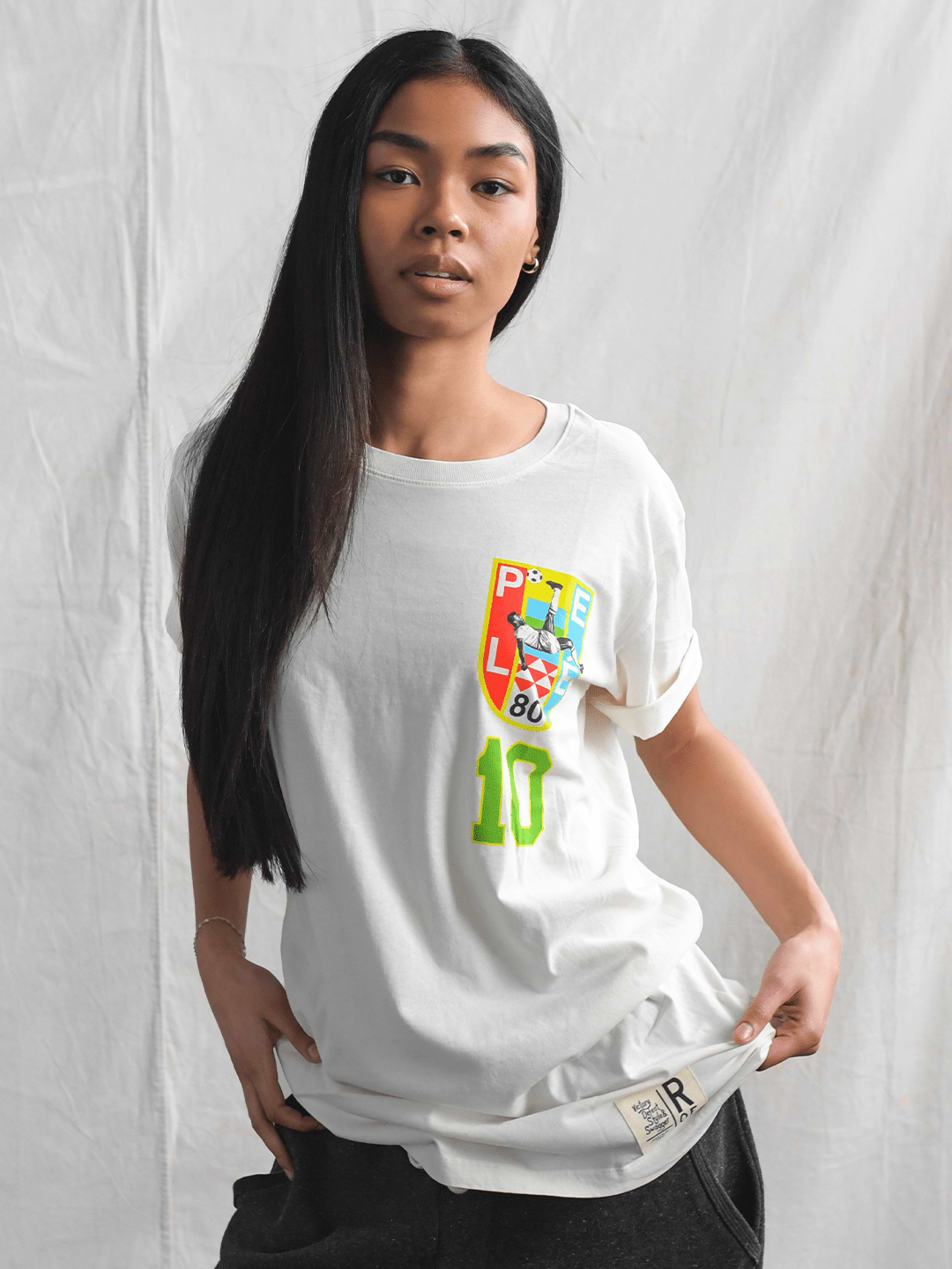 Pelé 10 Brasil White Tee - Roots of Fight