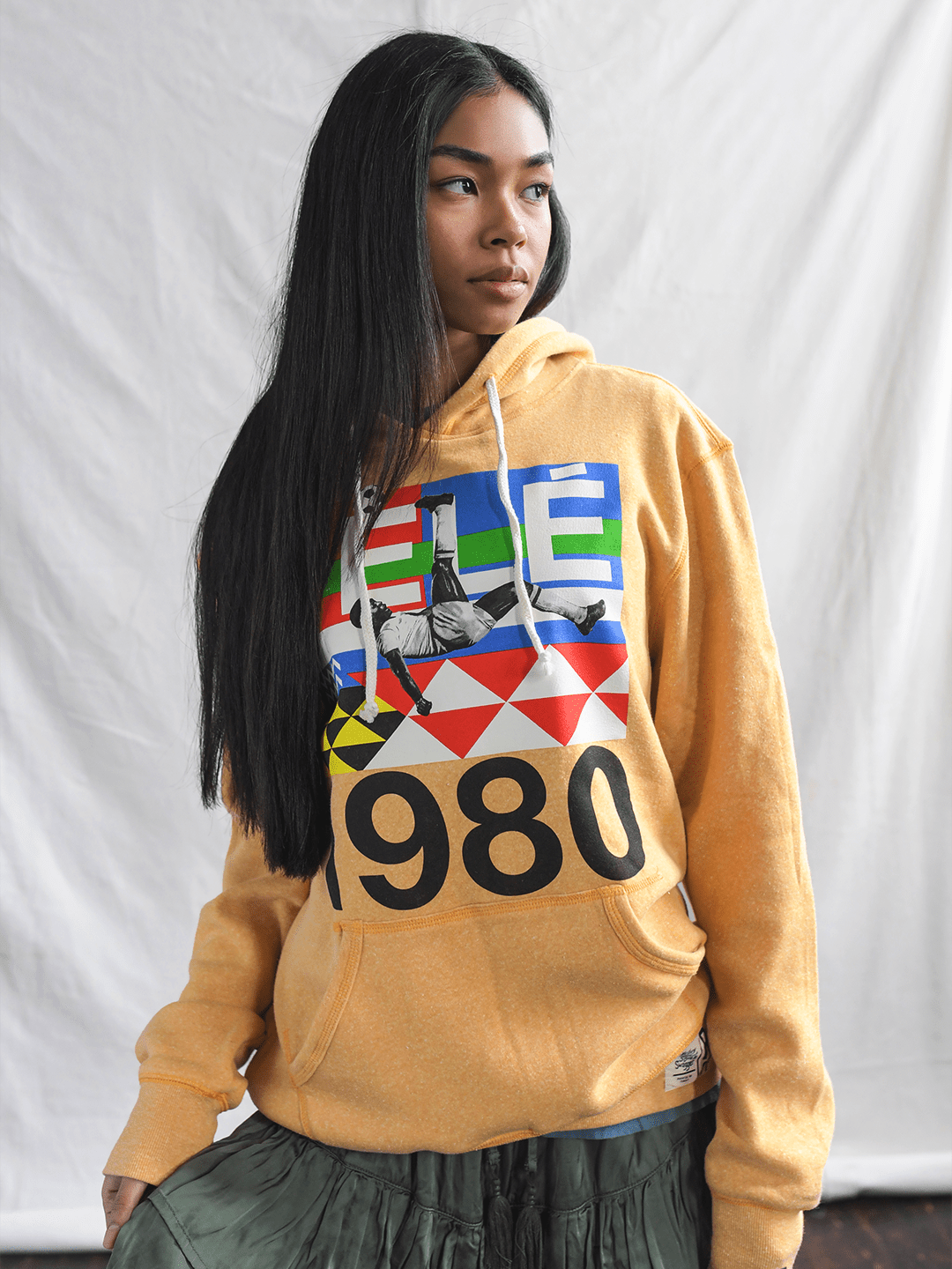 Pelé Brasil 1980 Gold PO Hoody - Roots of Fight