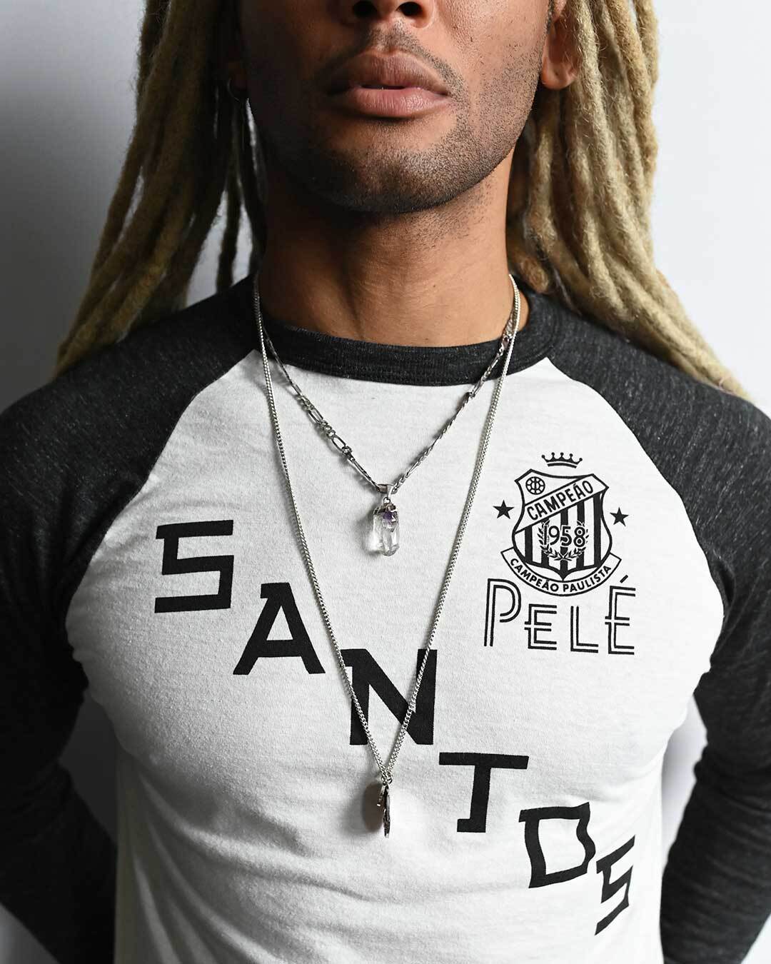 Pelé Santos Black Raglan - Roots of Fight