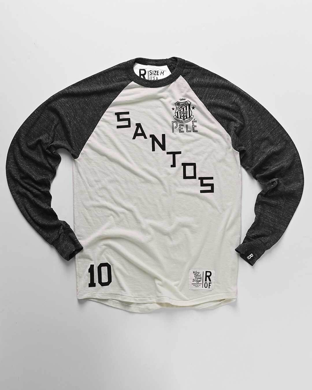 Pelé Santos Black Raglan - Roots of Fight