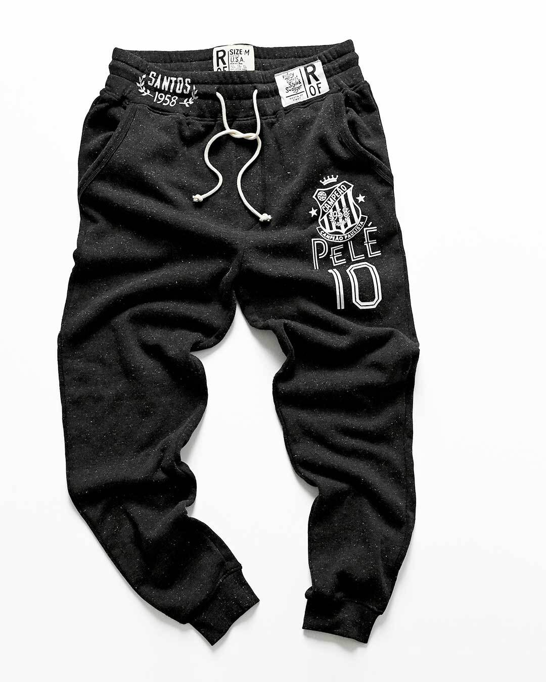 Pelé Santos Black Sweatpants - Roots of Fight