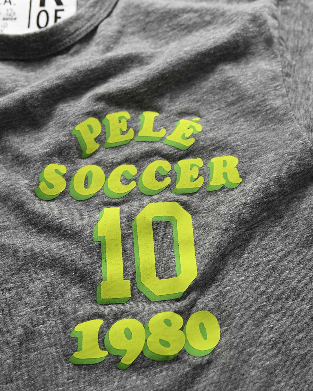 Pelé Soccer Grey Tee - Roots of Fight