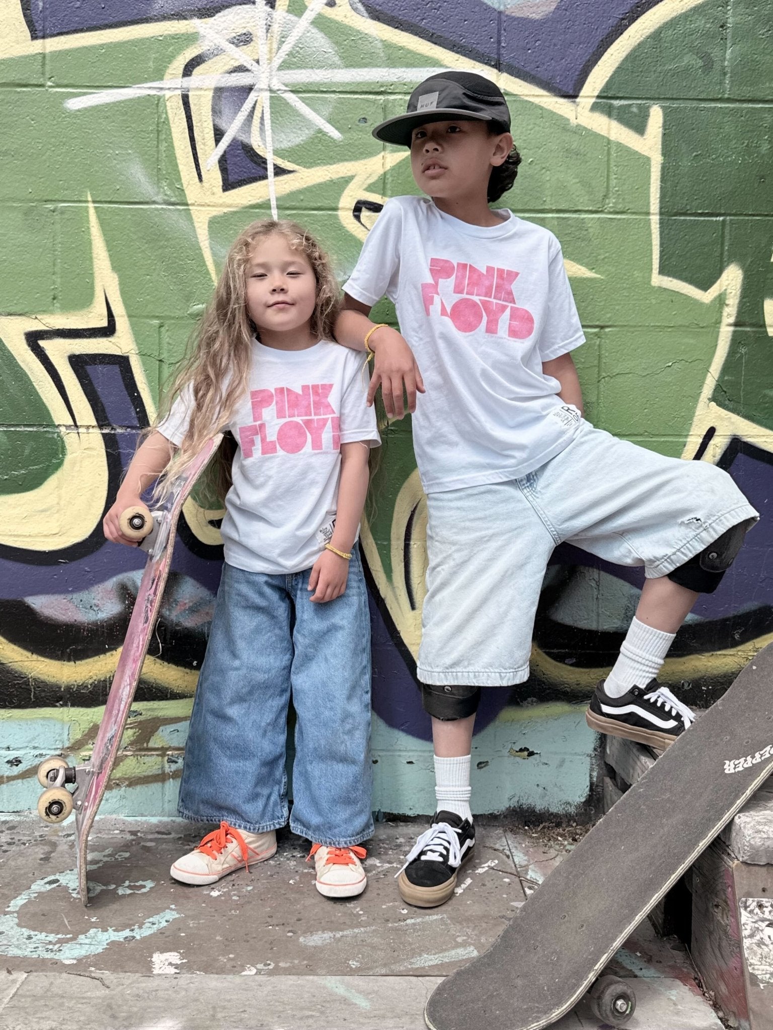 Pink Floyd Vintage White Kid&#39;s Tee - Roots of Fight