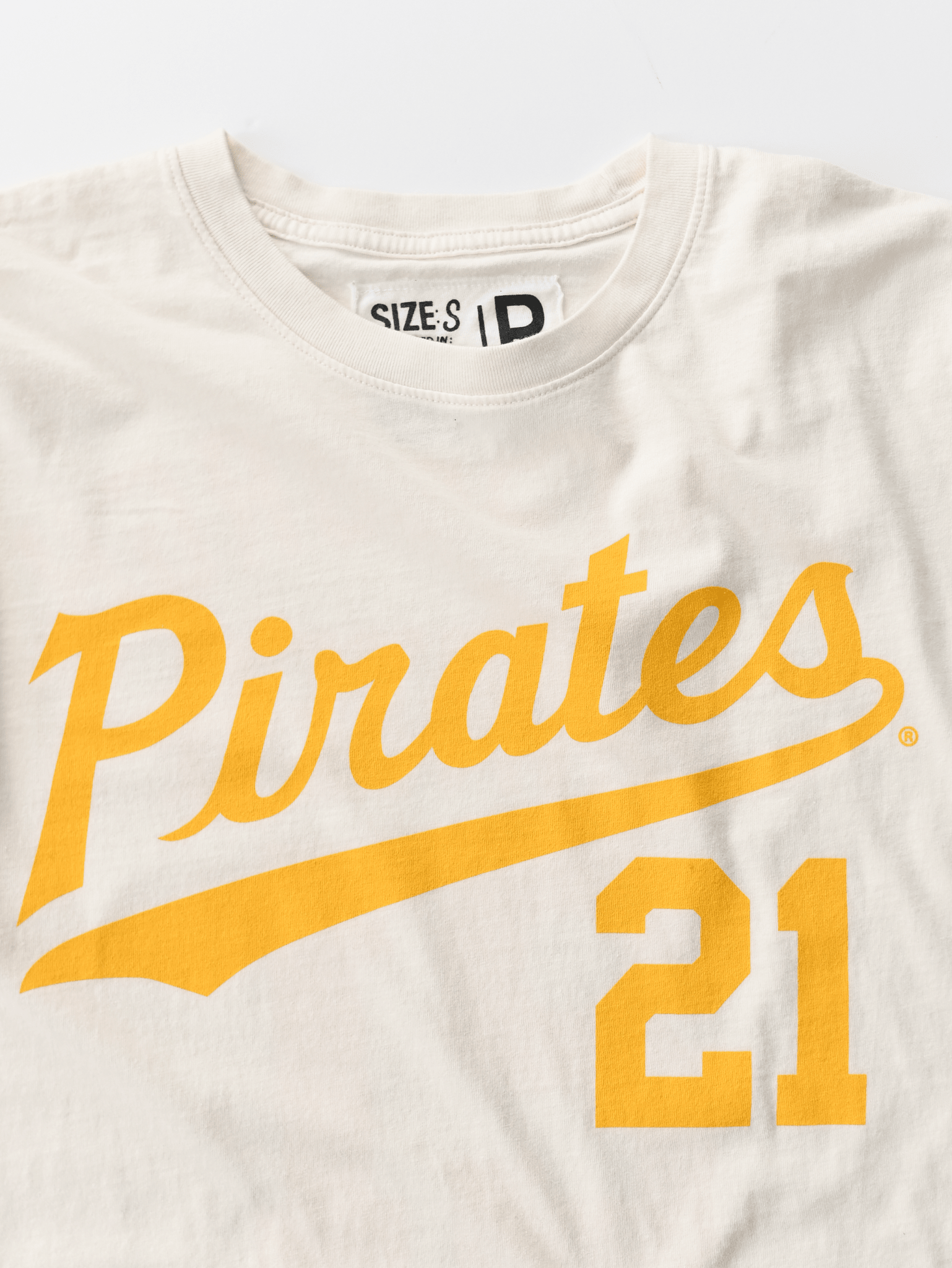 PIT Pirates Roberto Clemente '60 White Tee - Roots of Fight