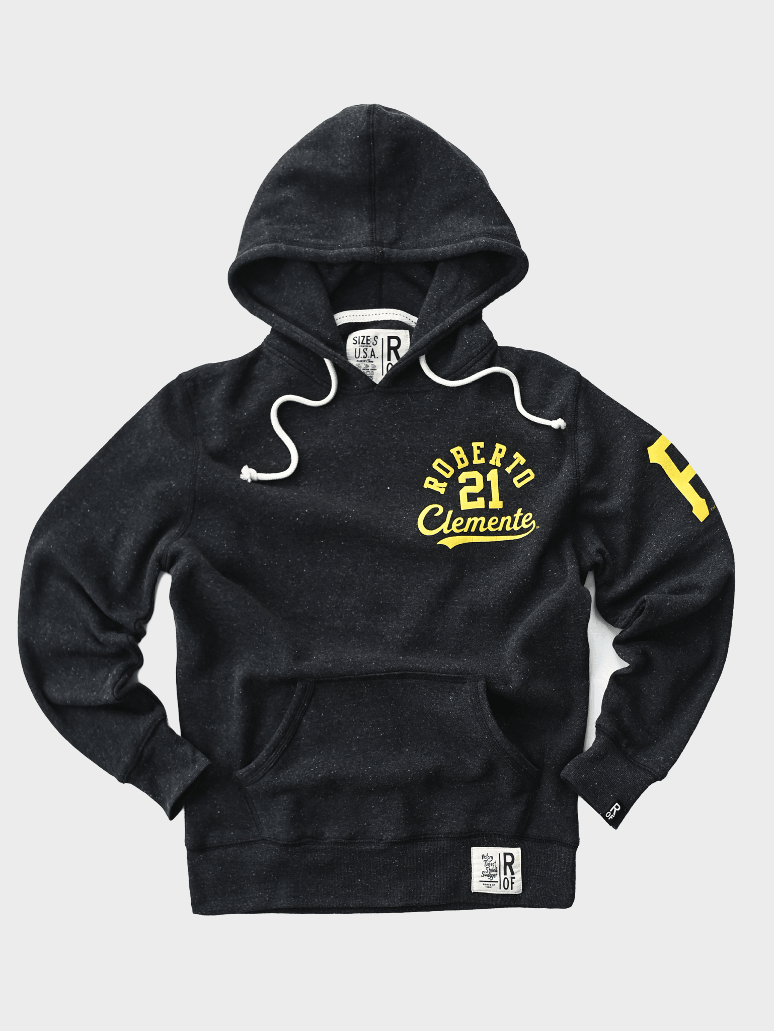 PIT Pirates Roberto Clemente Legacy Black PO Hoody - Roots of Fight