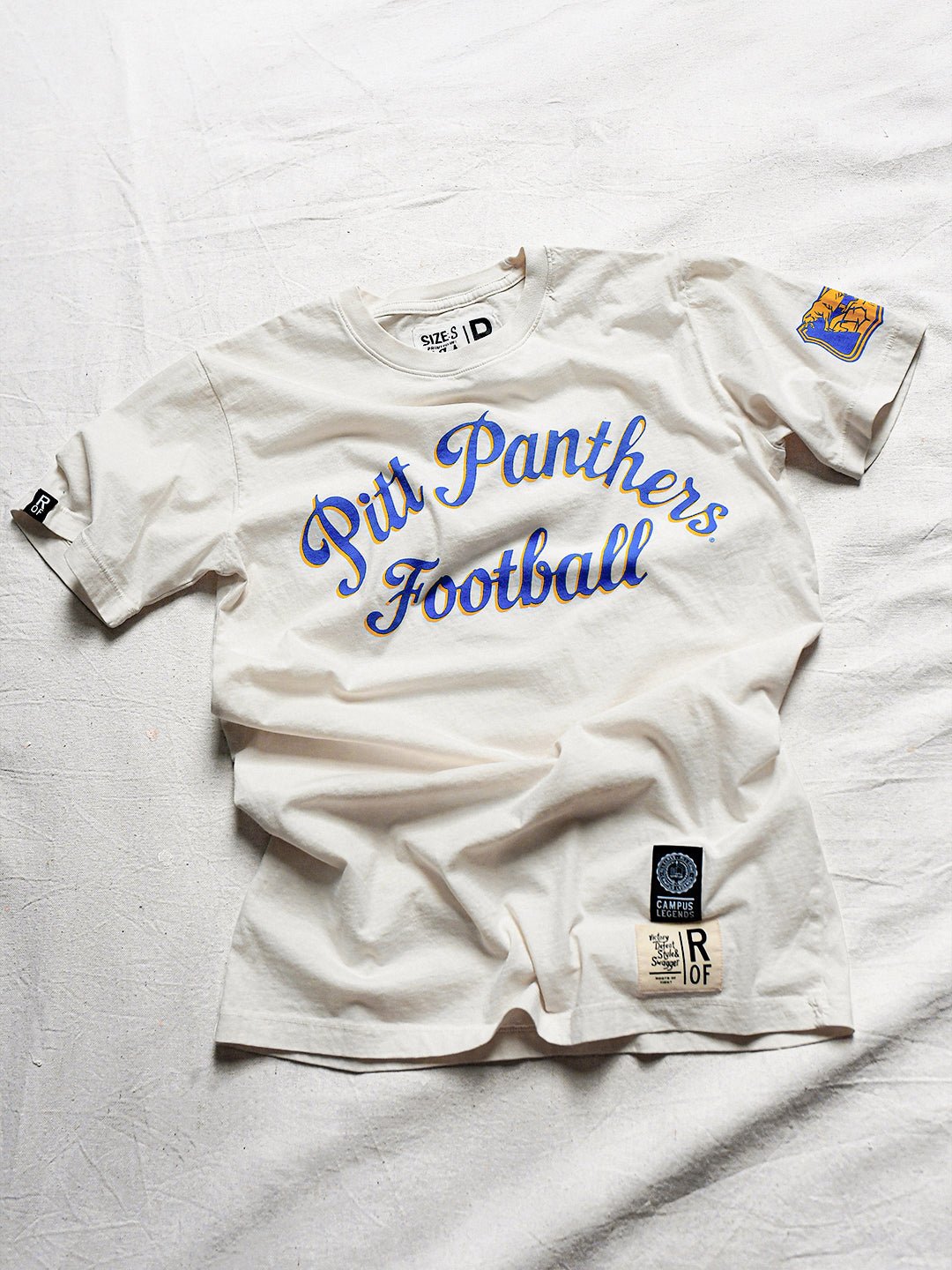 PITT - Panthers Football Vintage White Tee - Roots of Fight
