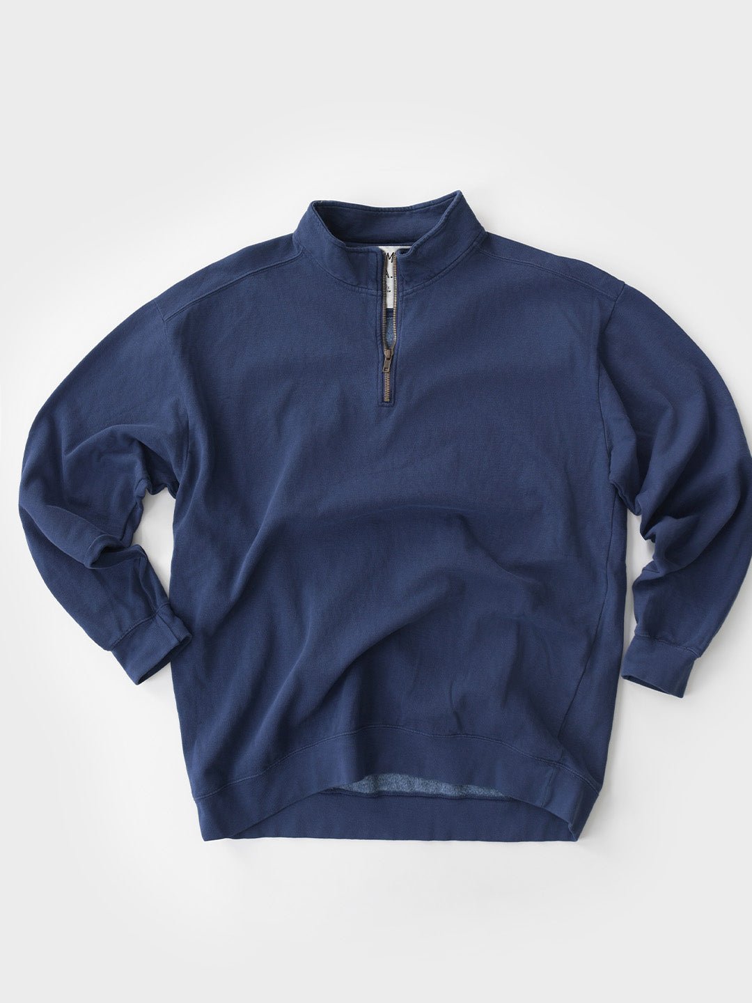 Premium Midweight Quarter-Zip Navy Sweatshirt