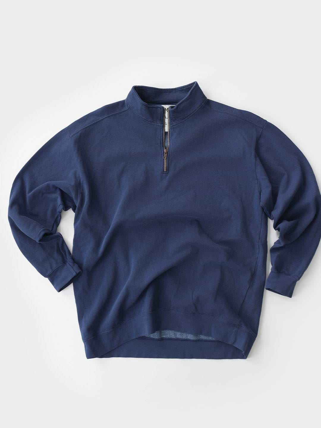 Premium Midweight Quarter - Zip Navy Sweatshirt - Roots of Fight