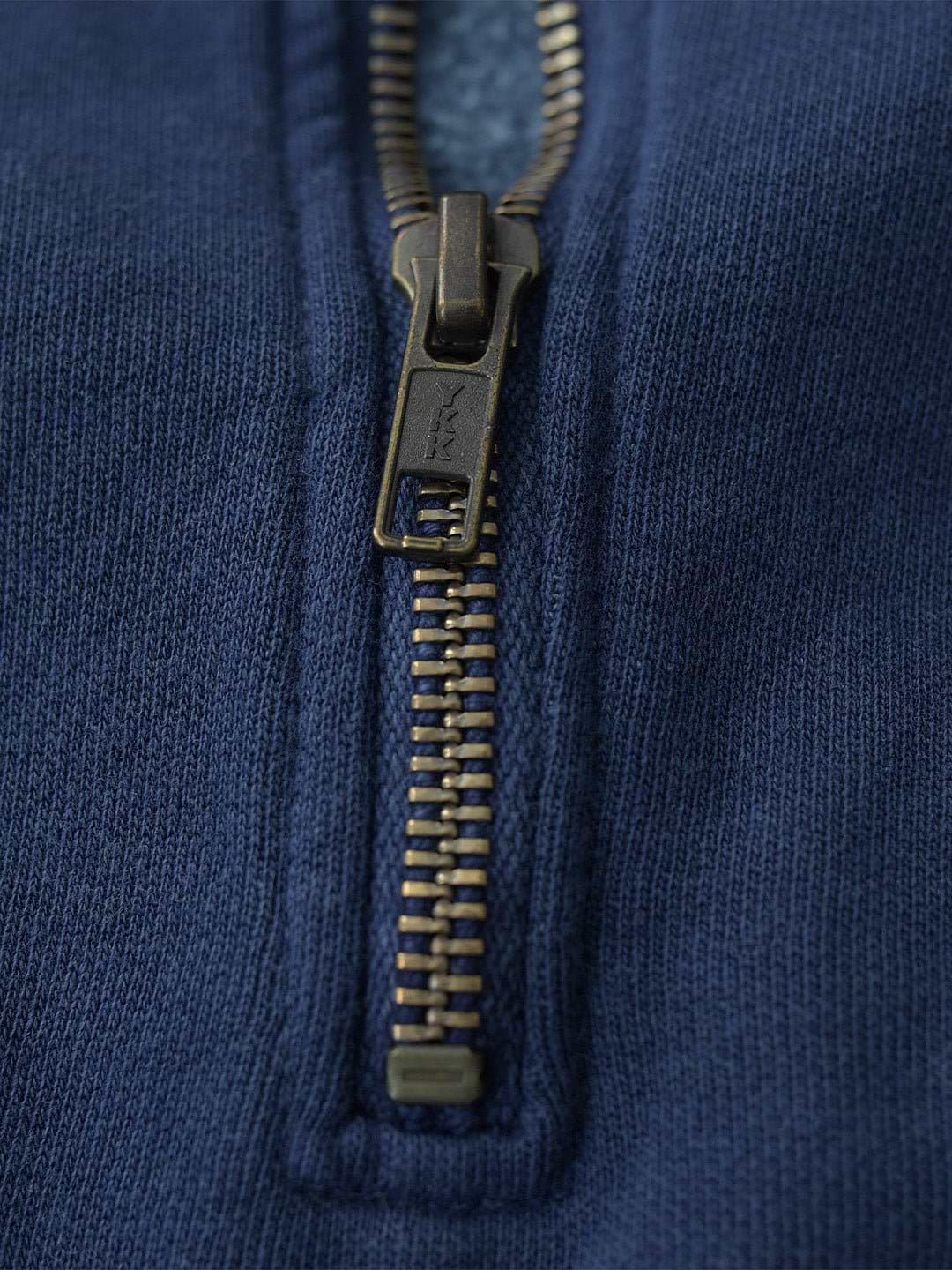 Premium Midweight Quarter - Zip Navy Sweatshirt - Roots of Fight