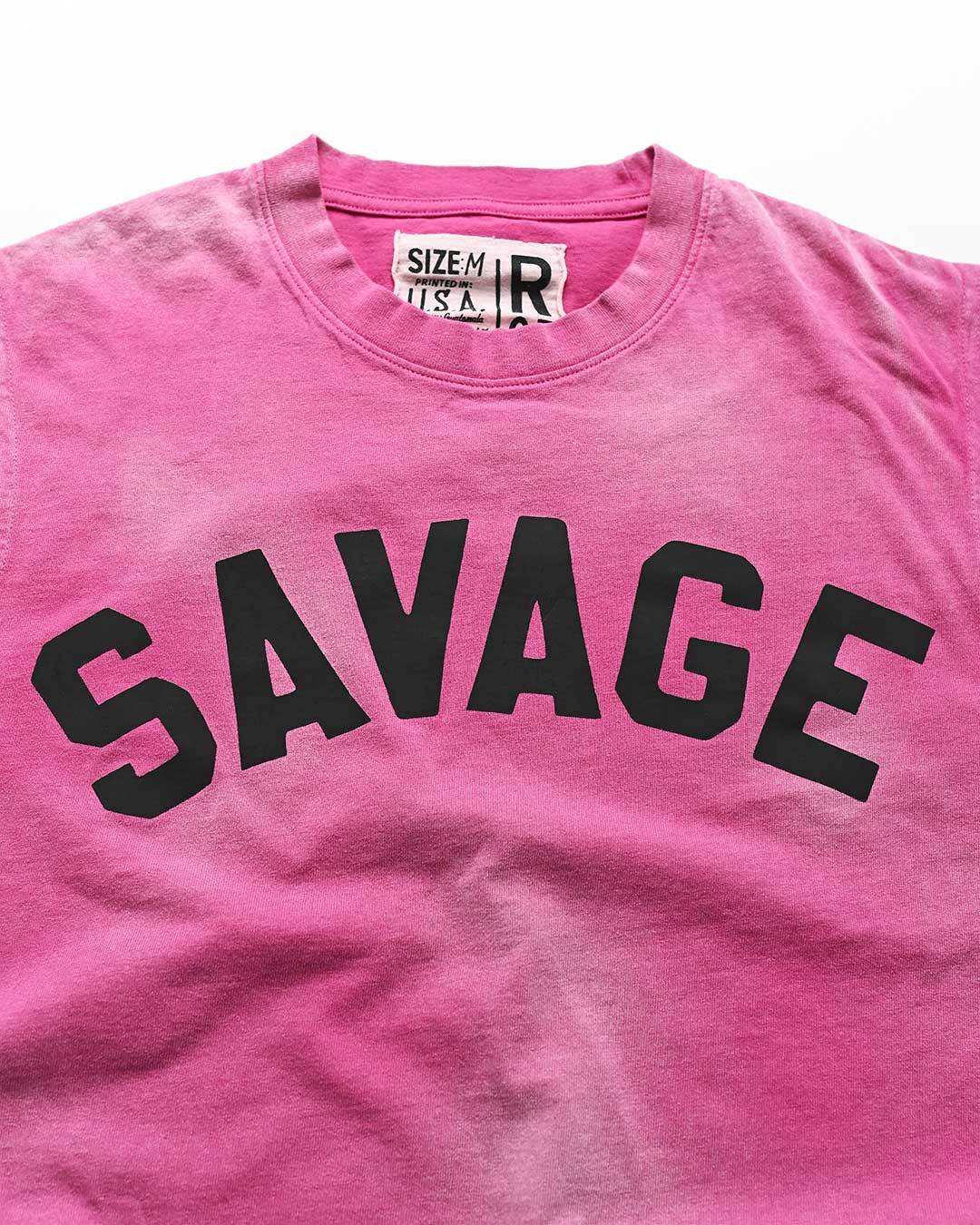 Randy Savage Beach Wash Pink Muscle Tee - Roots of Fight