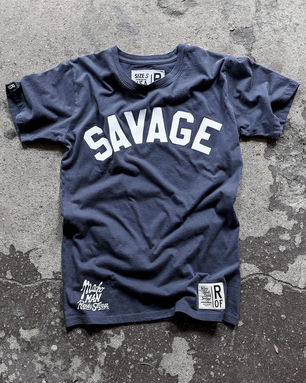 Randy Savage Navy Tee - Roots of Fight