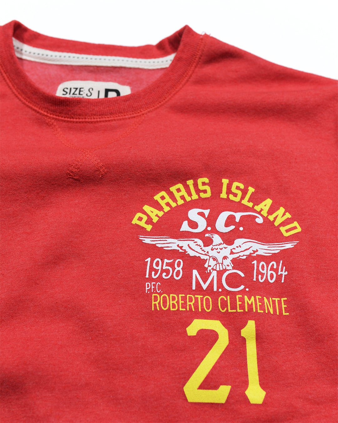 Roberto Clemente Parris Island Red Sweatshirt - Roots of Fight