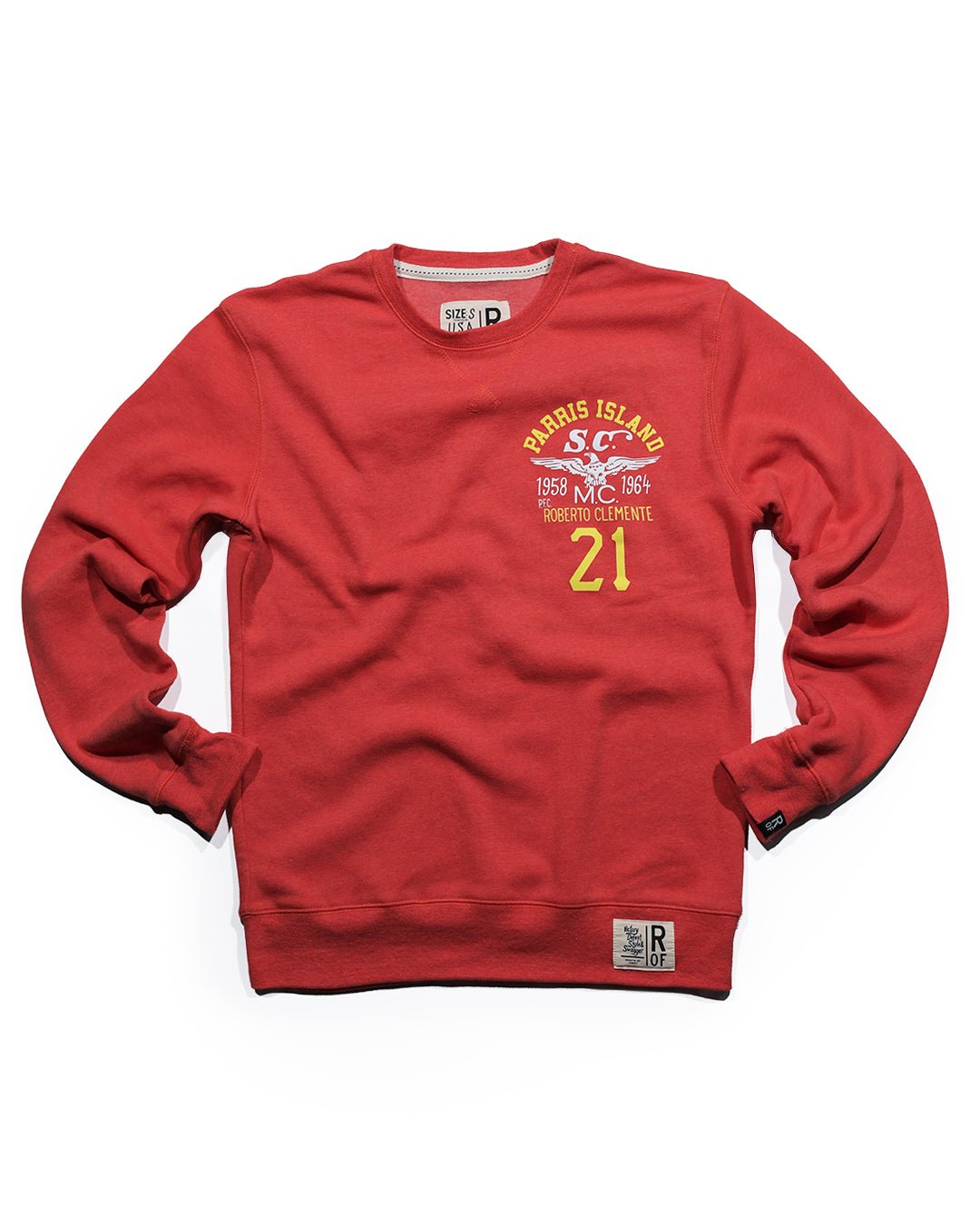 Roberto Clemente Parris Island Red Sweatshirt - Roots of Fight
