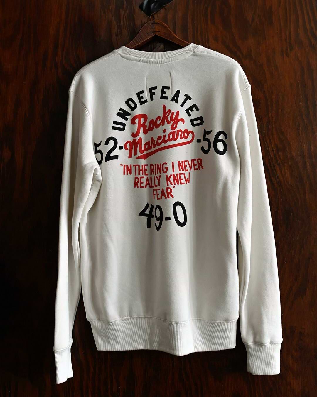 Rocky Marciano Undefeated Champ White Sweatshirt - Roots of Fight