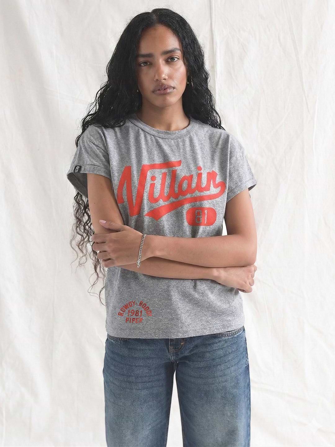 Roddy Piper Villain Women's Grey Tee - Roots of Fight