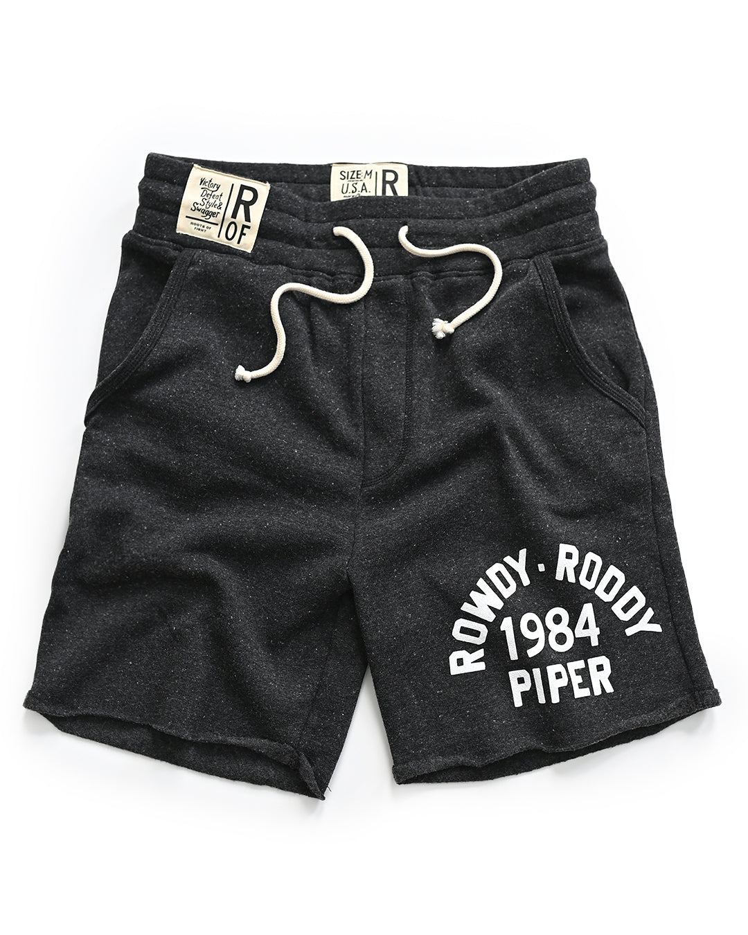 Rowdy Roddy Piper 1984 Black Shorts - Roots of Fight