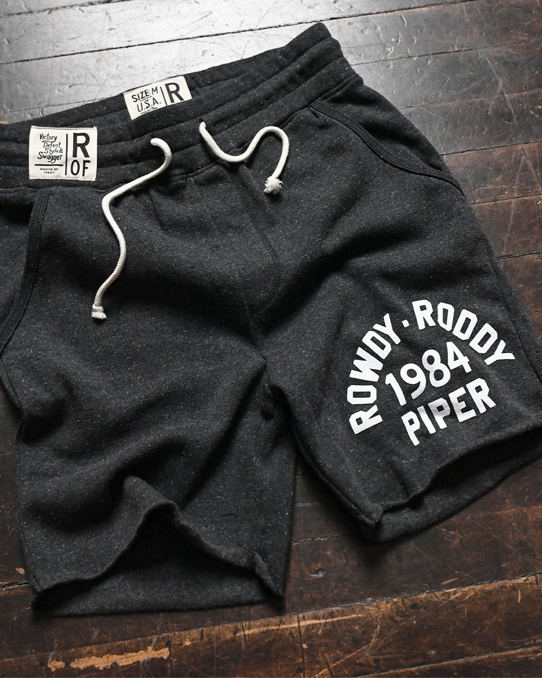 Rowdy Roddy Piper 1984 Black Shorts - Roots of Fight