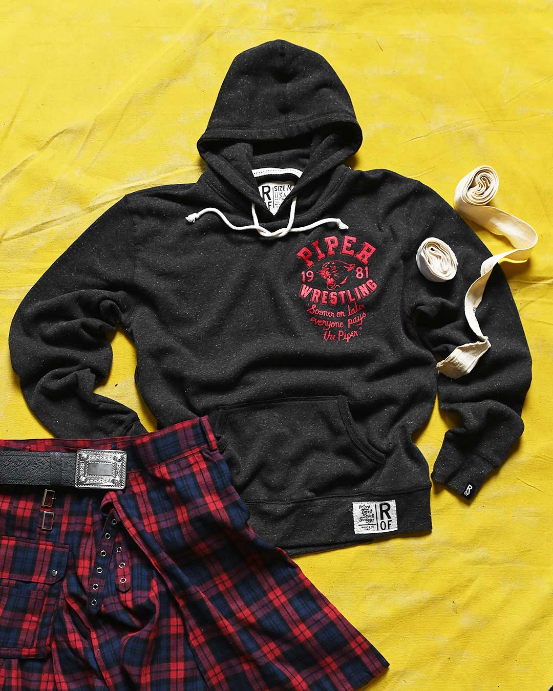 Rowdy Roddy Piper Everyone Pays Black PO Hoody - Roots of Fight