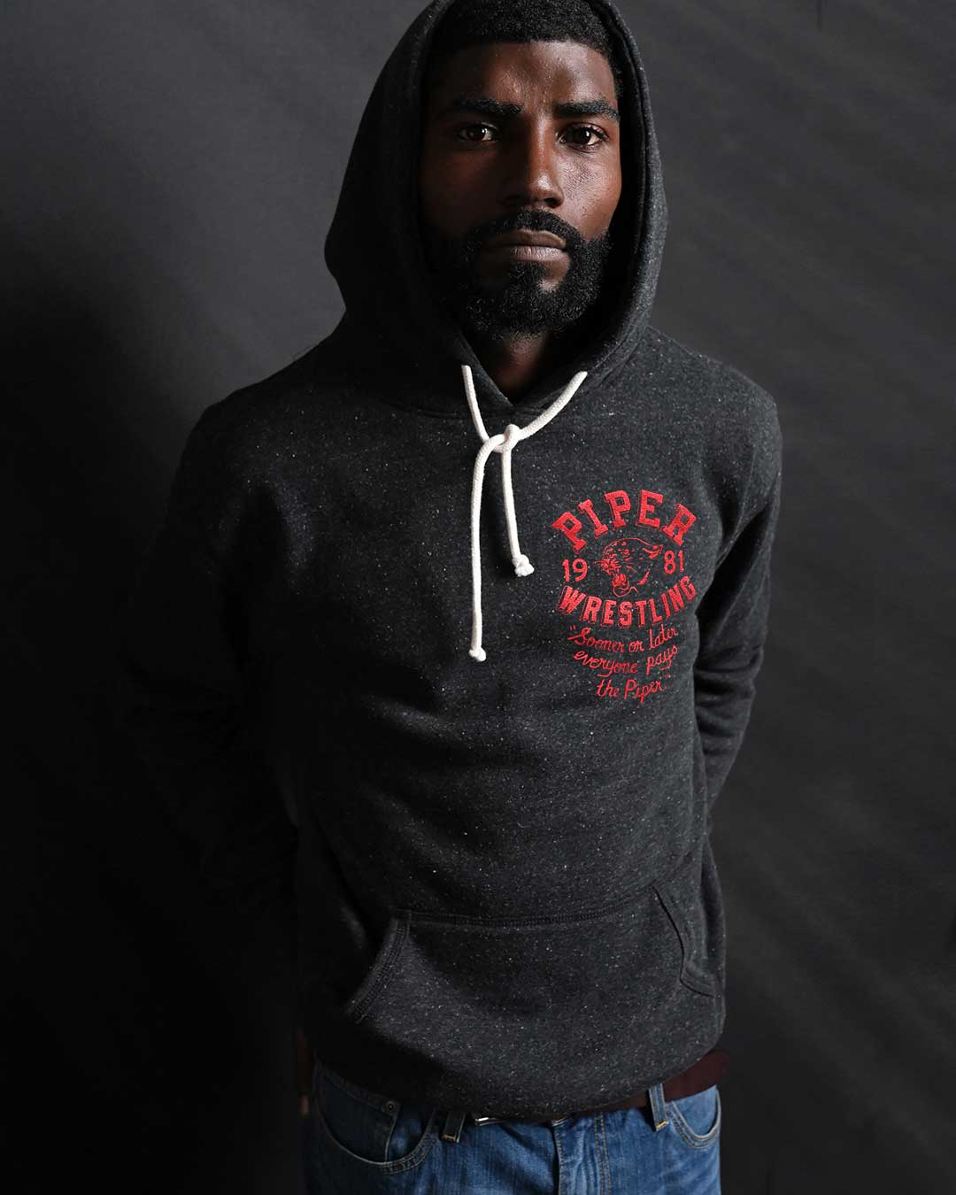 Rowdy Roddy Piper Everyone Pays Black PO Hoody - Roots of Fight