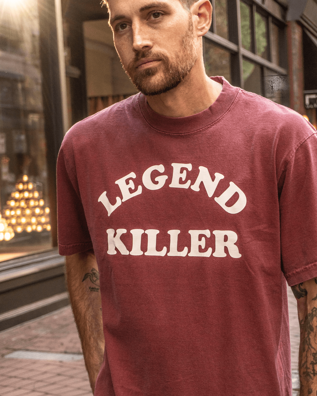 Rowdy Roddy Piper Legend Cardinal Heavyweight Tee - Roots of Fight