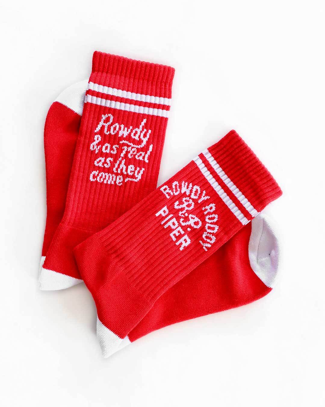 Rowdy Roddy Piper Red Socks - Roots of Fight
