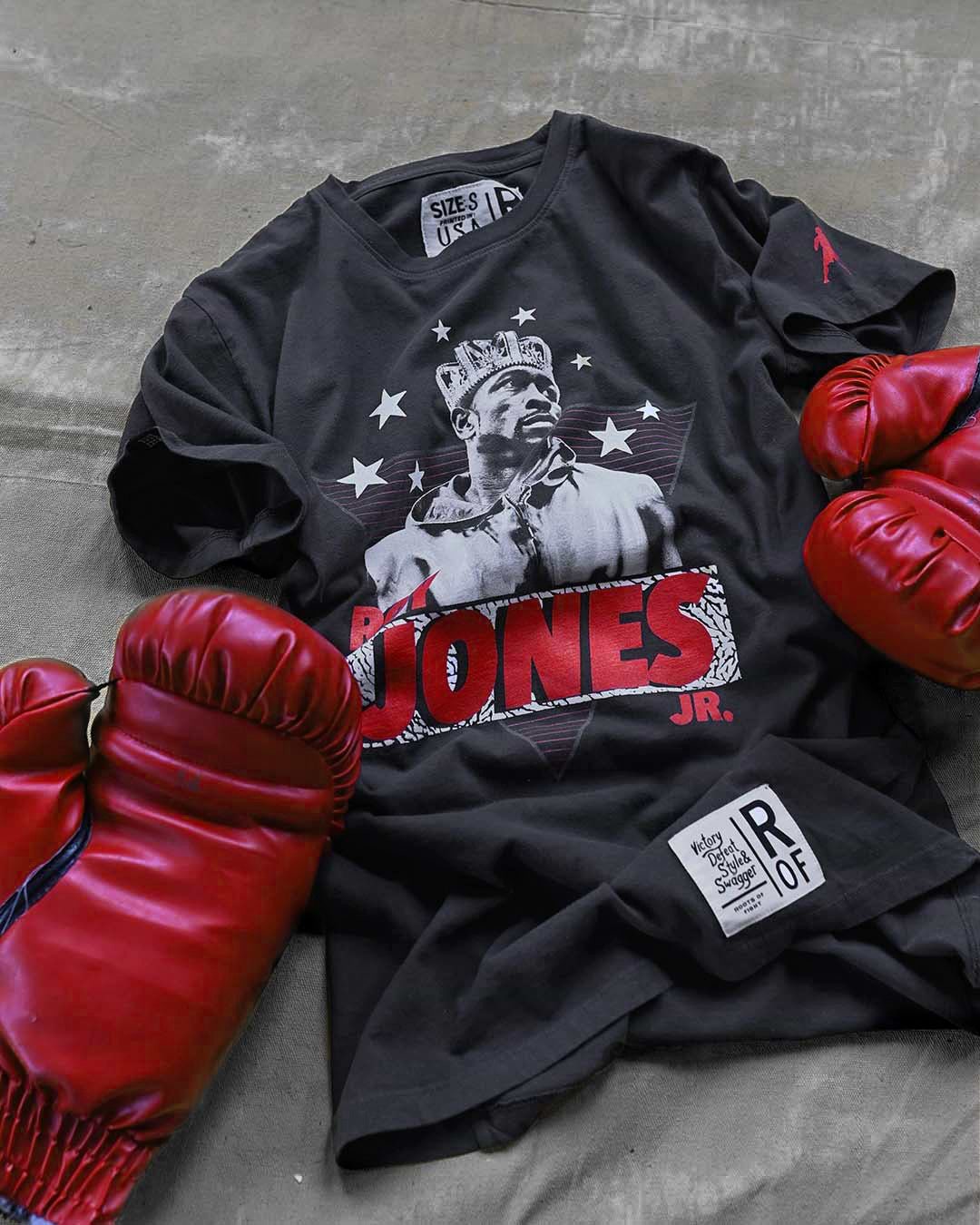 Roy Jones Jr. 9x Champ Black Tee - Roots of Fight