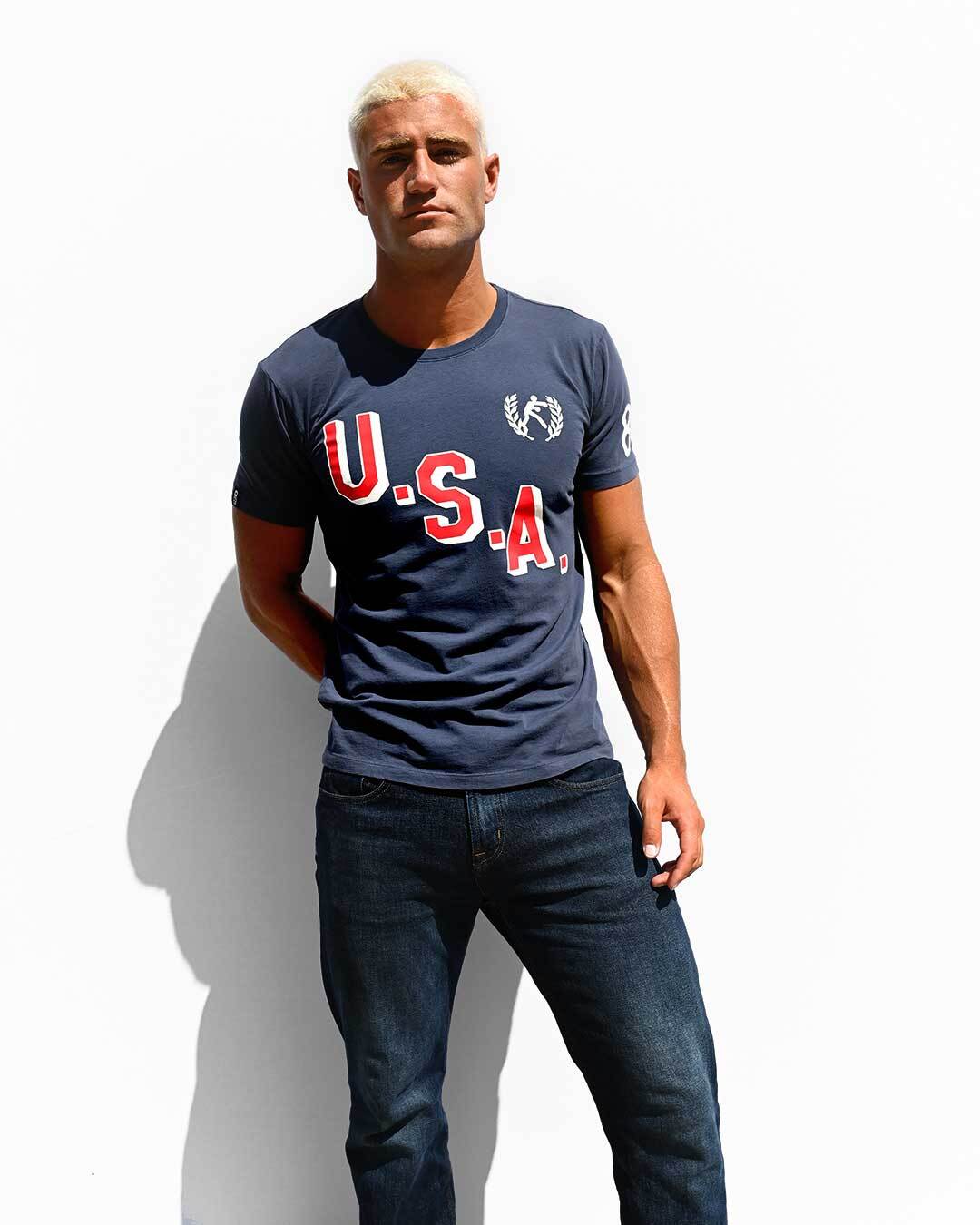 Roy Jones Jr. USA &#39;88 Navy Tee - Roots of Fight