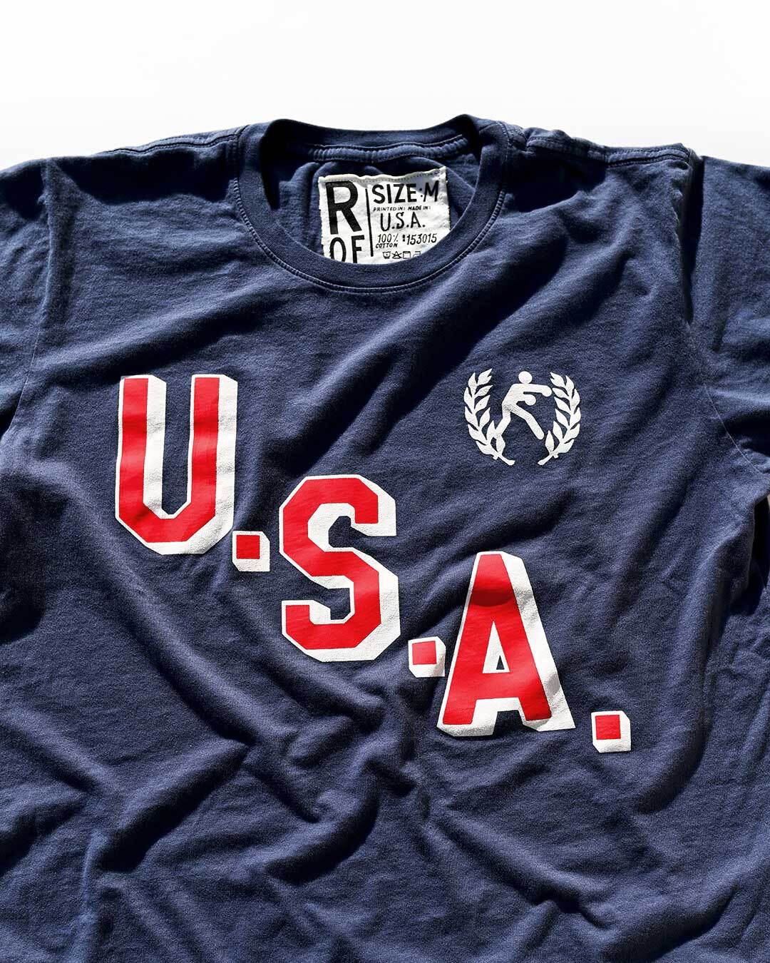 Roy Jones Jr. USA &#39;88 Navy Tee - Roots of Fight
