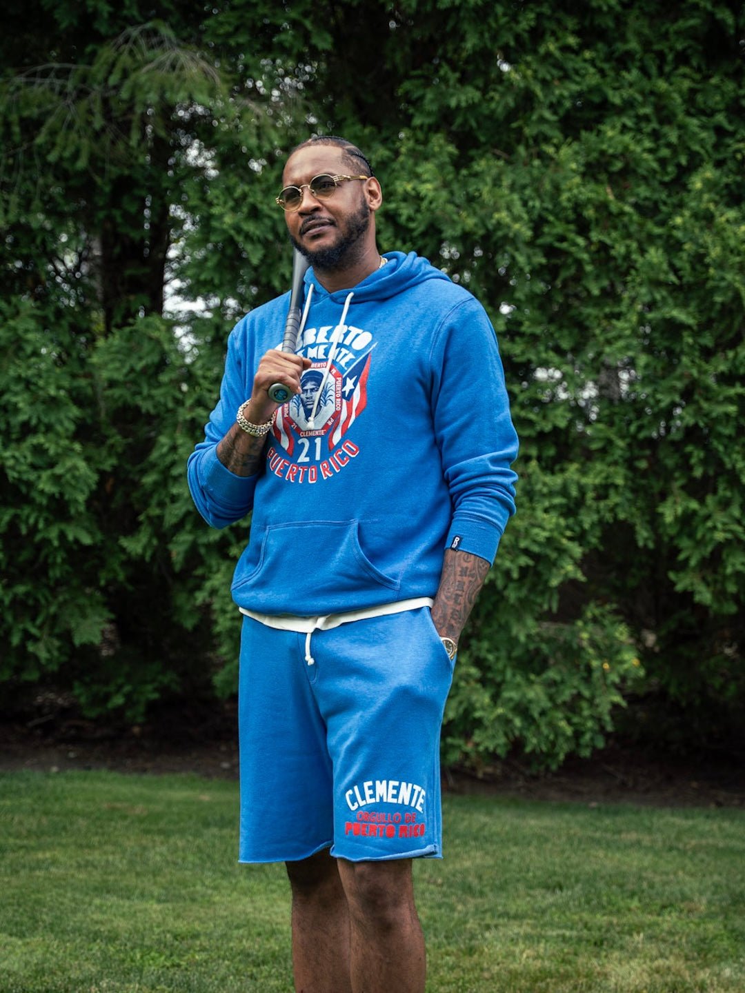 StayMe7o x Clemente Blue Shorts - Roots of Fight